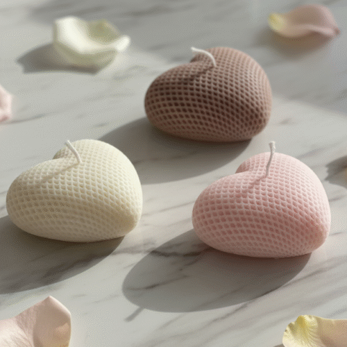 Heart shaped Candles (Pack of 3)