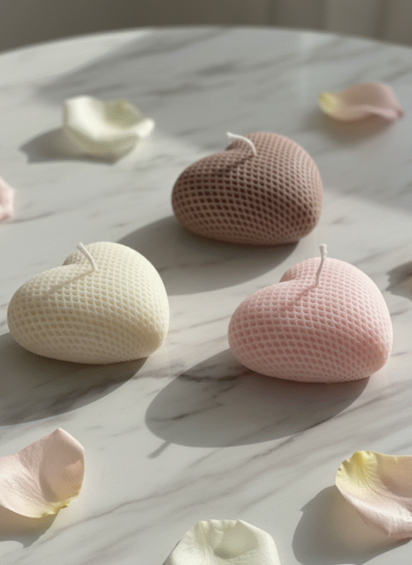 Heart shaped Candles (Pack of 3)